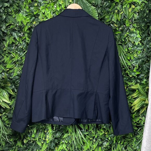 NINE WEST Jacket Women 16 Blue‎ Blazer Collared Pockets Office Career 2224 - Picture 7 of 7